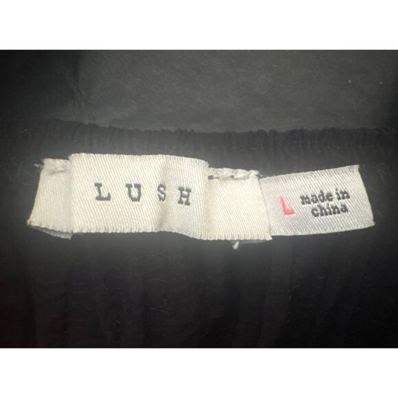 2/$30 Black Lush Size Large Halter Maxi Dress With Open Back & Tiered Skirt - Picture 4 of 16